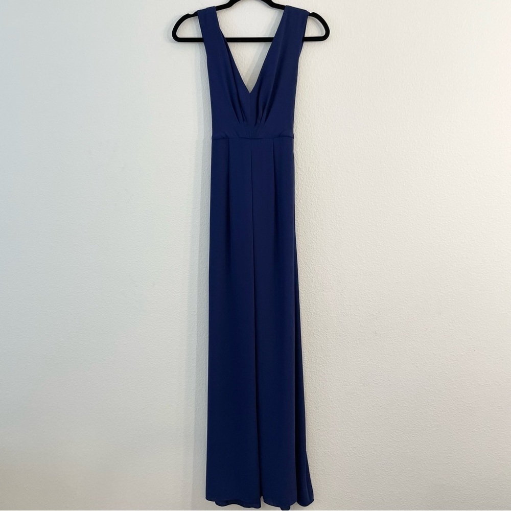 New BCBGMaxazria Norah Blue Sleeveless Evening Dress Gown Size 2 Bridesmaid Prom - Picture 3 of 15